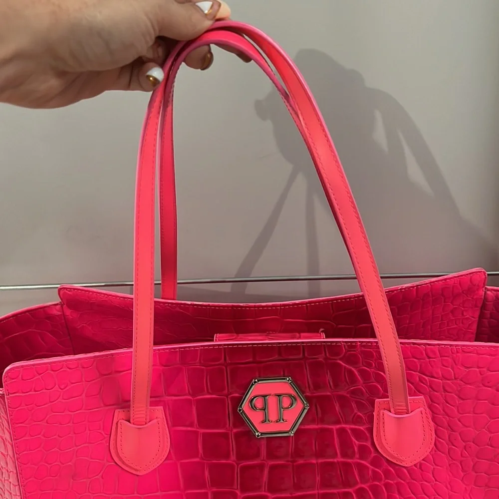 Philipp Plein pink ombré croc-style tote - Picture 2 of 16